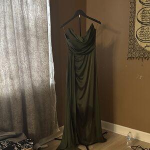 Elegant Olive Green Prom Dress